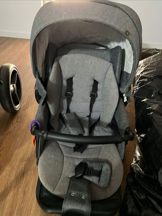 Carucior copii 3 in 1 Reggio Adamex Royal Dark Gray