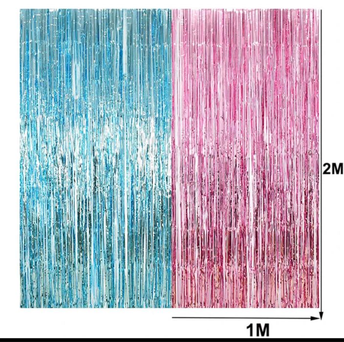 Perdea decorativa baby shower cu 20 baloane+cadou balon mare