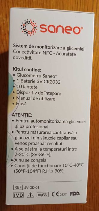 Glucometru fără cod, memorie mare capacitate măsurare precisă glicemie