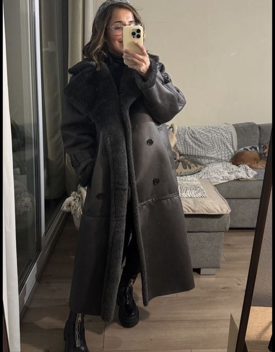 Дубленка женская длинная. Куртка.