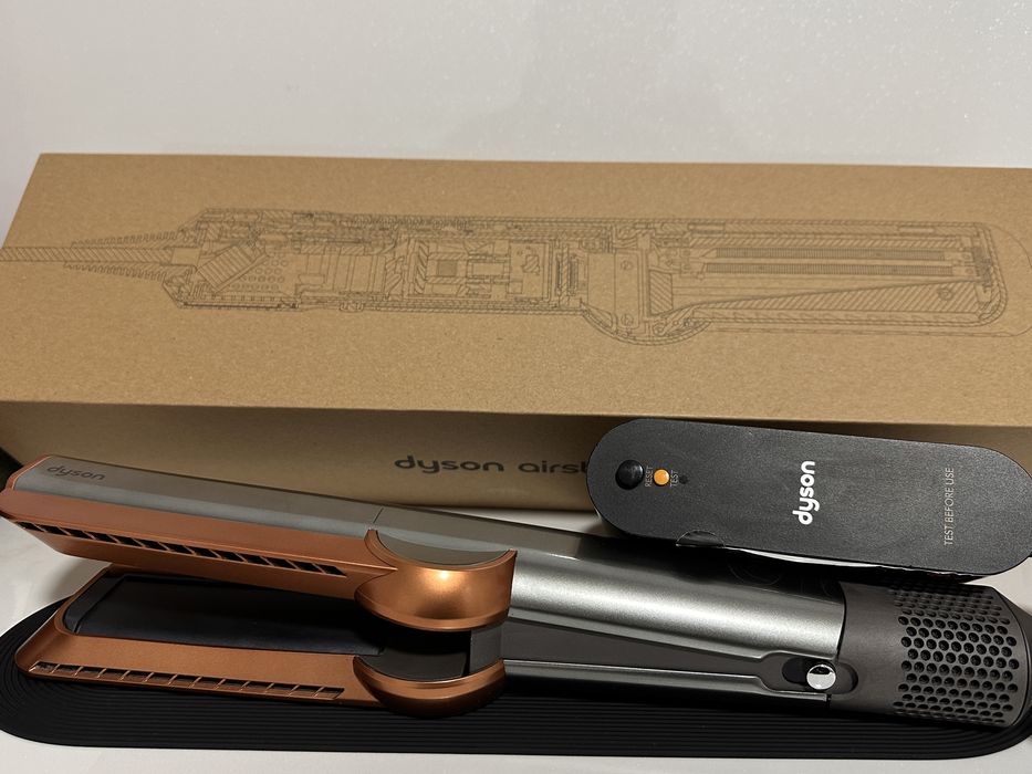 Преса за коса Dyson - HT01 Airstrait, 140°C, Nickel/Cooper