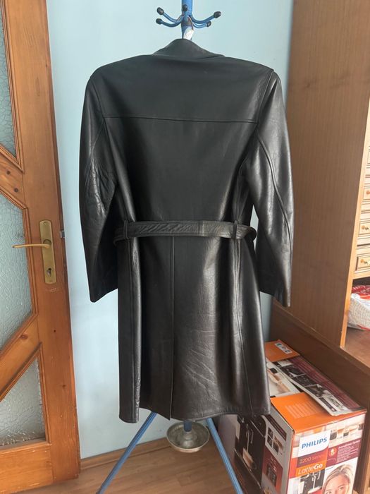 Trench barbatesc piele naturala