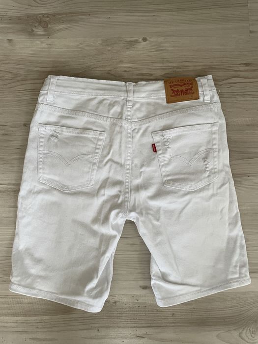 Бели мъжки къси дънки Levi's