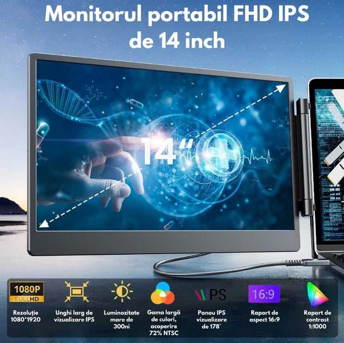 De vânzare monitor extensibil și portabil pentru laptop
