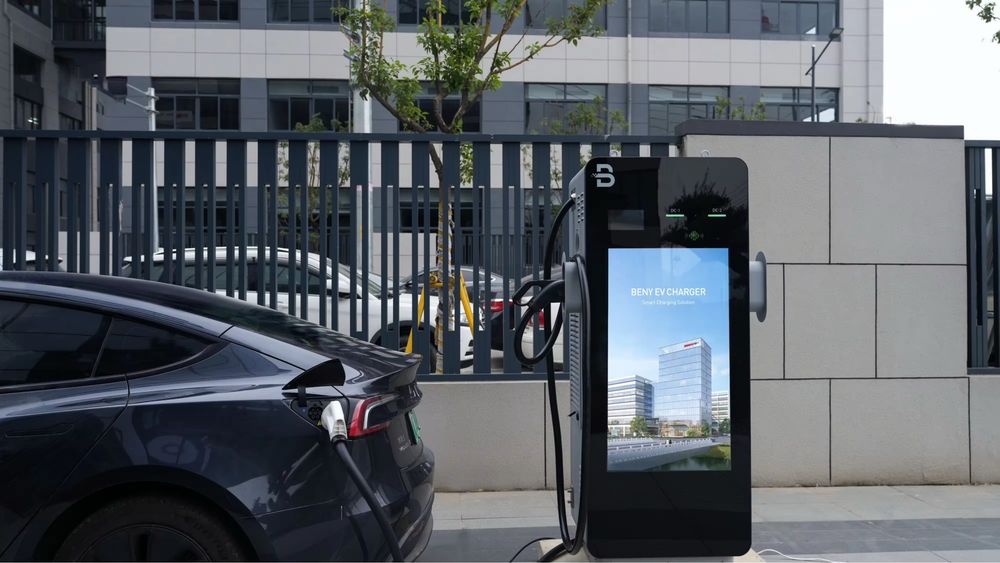 Зарядная станция зарядка DC Gbt 60 квт с двумя конеекторами Beny