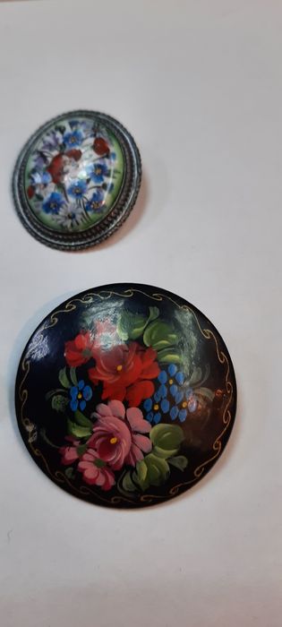 брошь финифть СССР