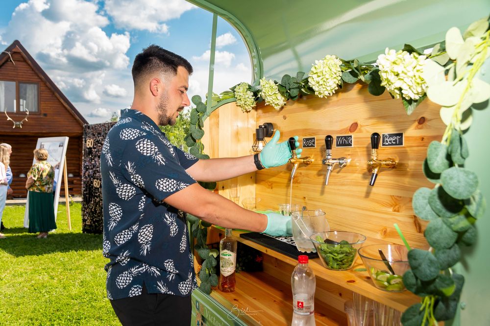 Piaggio Ape, ProseVan, Cocktail Van, Bar mobil, Dozator Bere, nunta