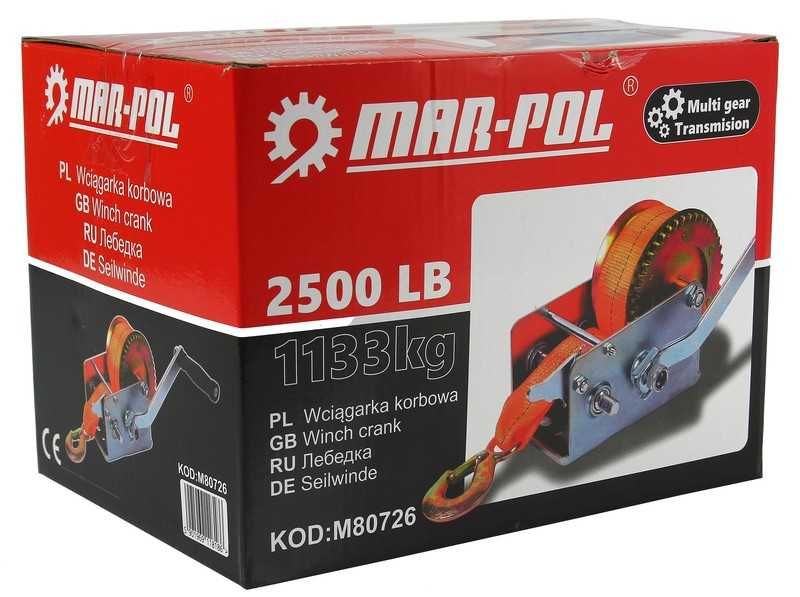 Ръчна лебедка с колан 1133кг Mar-Pol