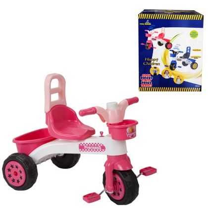 Триколка с педали розово