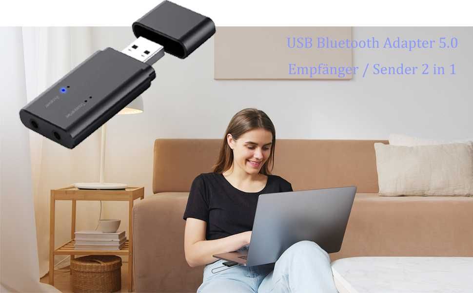 Greatzer USB Bluetooth Adapter 5.0 Transmitter and Receiver