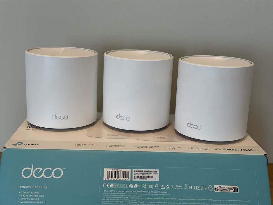 TP-Link Deco X20 AX1800 Wi-Fi 6 Mesh, 3 pack, cutie originală