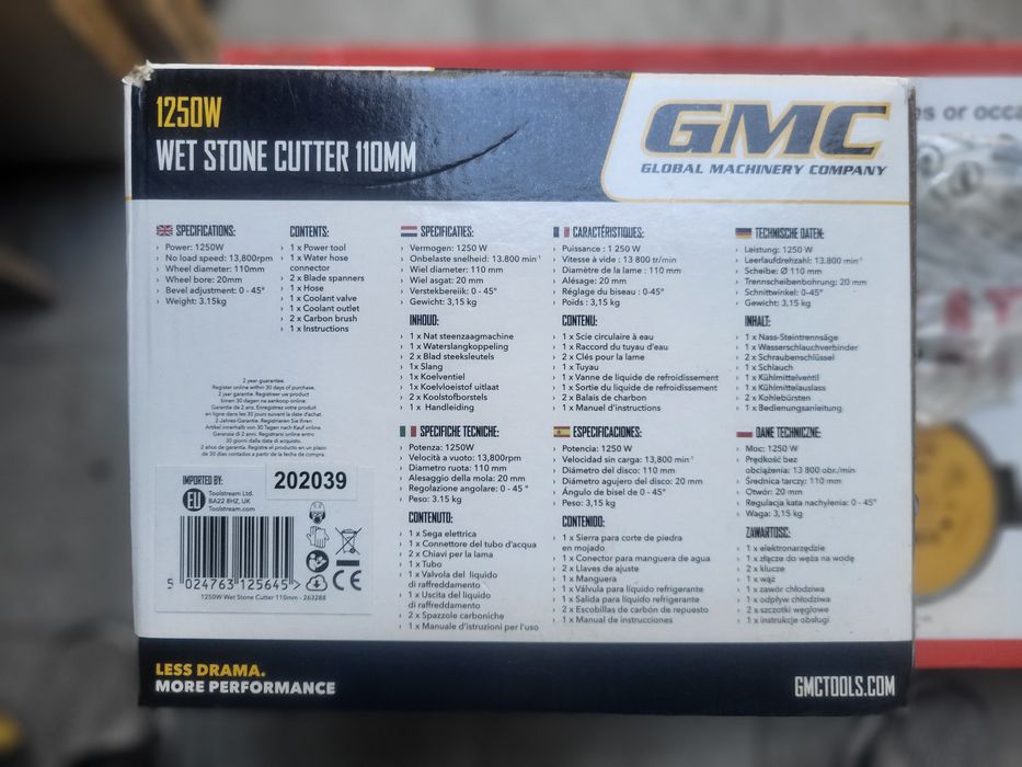 Циркуляр за рязане на плочки GMC  1250W