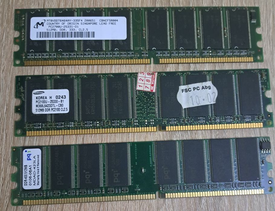 Laptop Pc Rami DDR1 DDR2 SDRAM