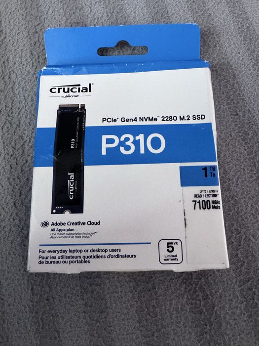 SSD Crucial P310 de 1TB PCI Express 4.0 , nou , sigilat , 7100 MB/s