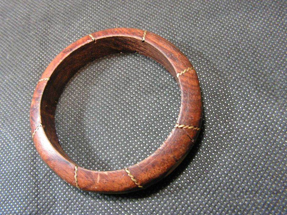 Дърворезба -  африканска женска глава с гривна от абанос за подарък