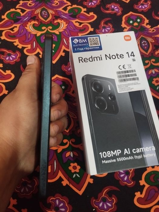 Redmi Note 14 Qora 8+8/128 gb lisi