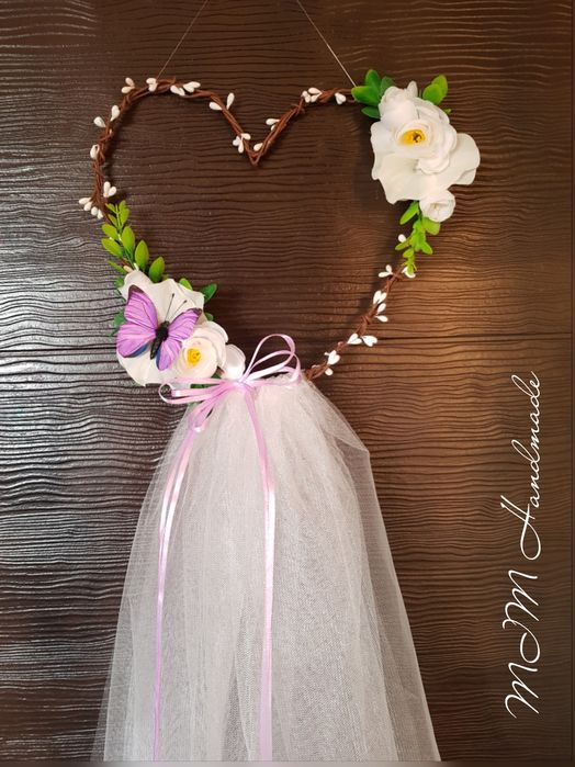 Сватбен аксероар, украса венец за врата