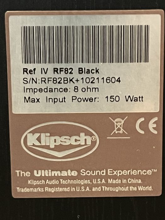 Boxe Top Klipsch Referece   RF-82