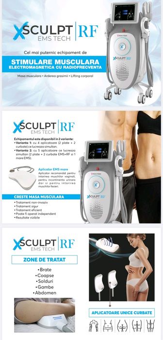 XSCULPT cu radiofrecvență, aparat pentru stimulare musculara