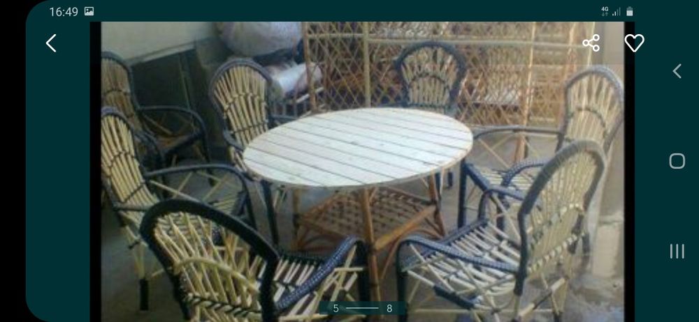 Тукилган стол  стуллар