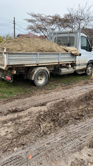 transport  nisip piatra amestec balastru pământ moloz