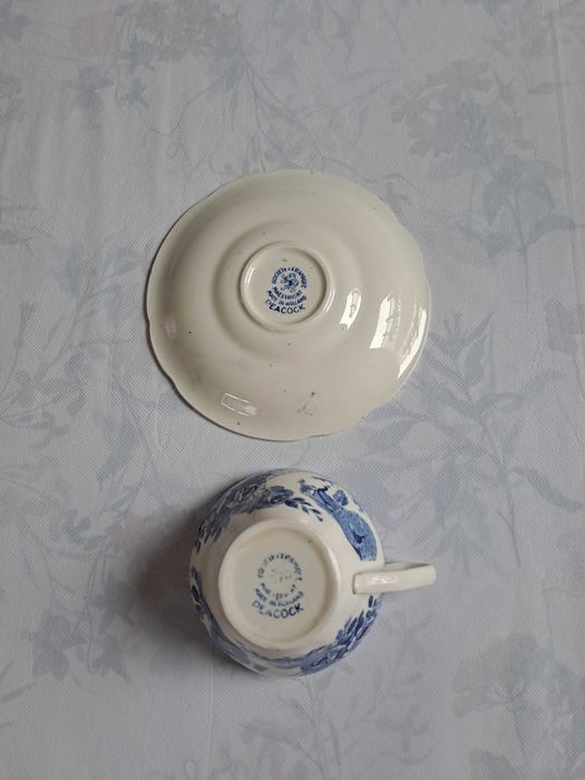 ЧАША с подложна чиния, 1940 г., Порцелан 'Societe Ceramique', Holland