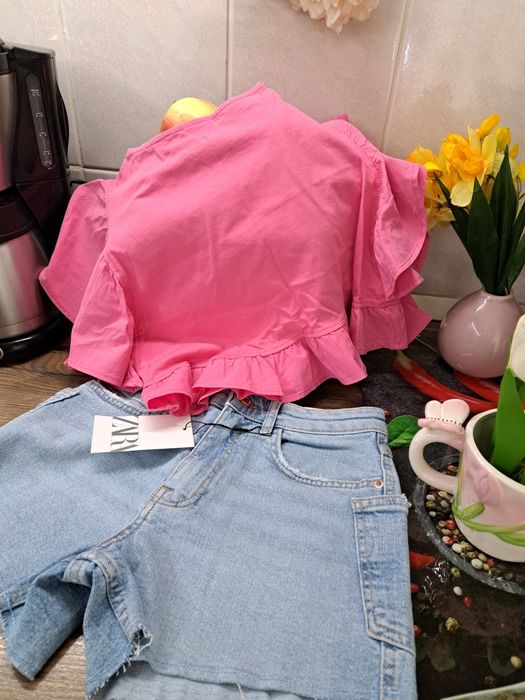 Blugi scurti și bluza Zara mas 152