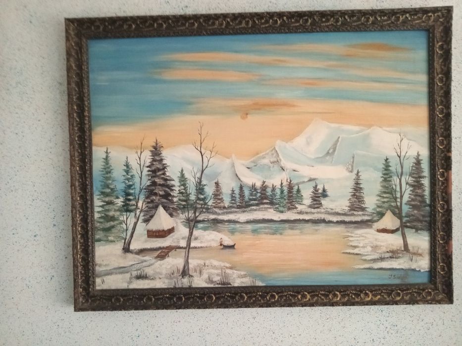 Tablou pictat pe pinza