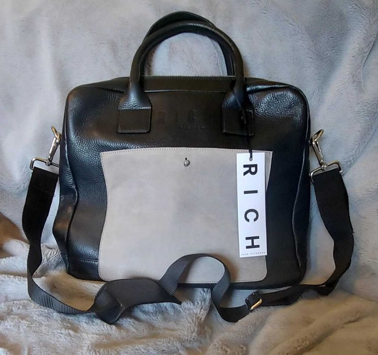 John Richmond оригинална мъжка чанта от естествена кожа