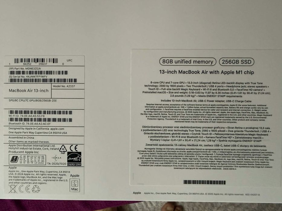 Apple MacBook Air 13" - Отлично сьстояние