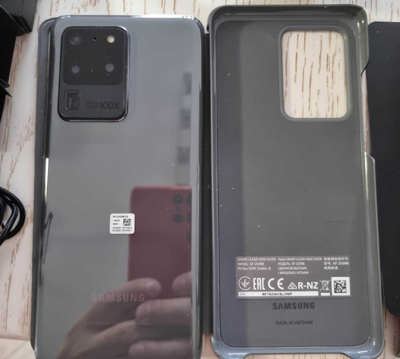 ПЕРФЕКТЕН ТЕЛЕФОН Samsung Galaxy S20 Ultra 128 GB Пълен комплект
