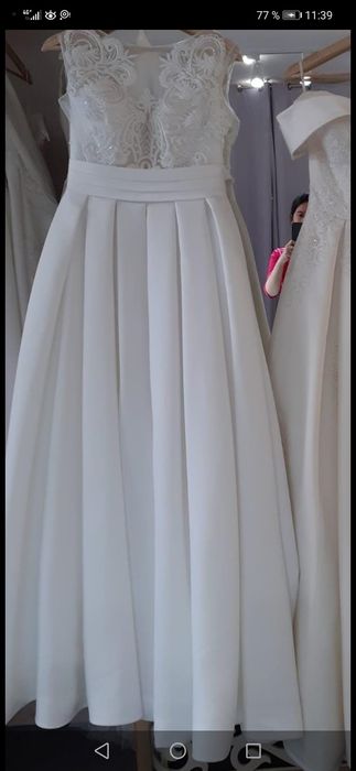 Rochie mireasa satin