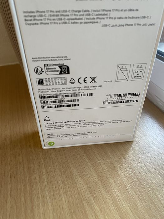 Iphone 17 Pro orange 256gb