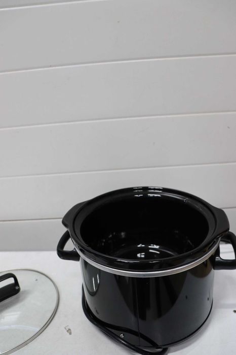 Бавноготвеща готварска печка Crock-Pot | Подвижна, керамична купа | 2,4 л (1-2 души | Енергийно ефективна | Черна [CSC046] [Енергиен клас A]