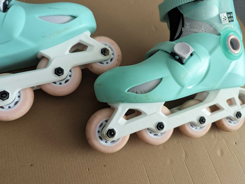 Комплект ролери, каска, наколенки и налакътници Декатлон