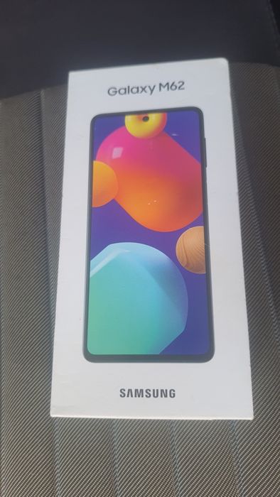 Samsung M62 8/128 батарейкаси 7000 зарядка битон коробка  дакумент бор