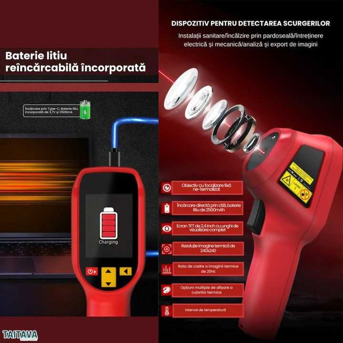 Termocamera Infrarosu HX1, 240x240 Pixeli