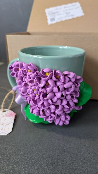 Чаша с декорация от полимерна глина