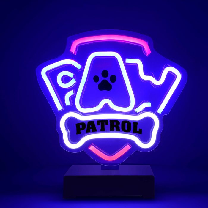 Пес Патрул / PAW Patrol LED Neon Нощна лампа със стойка за детска стая