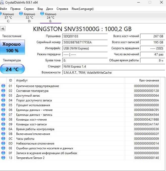 SSD KINGSTON SKC3000S/512G 512Gb m2.2280 gen4