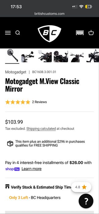 Oglinzi moto M.View classic