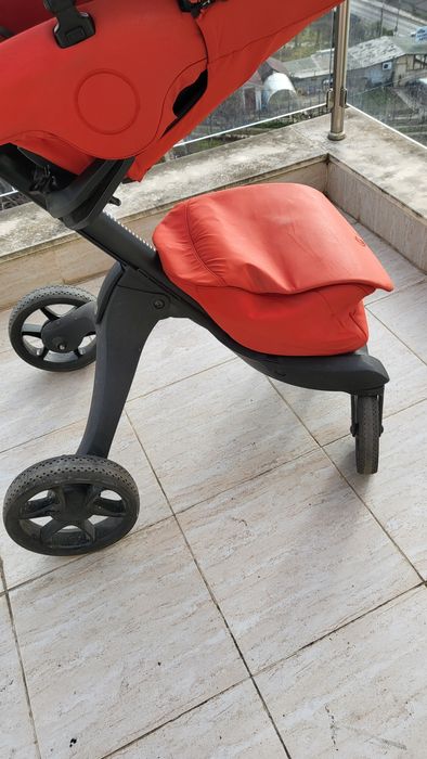 STOKKE XPLORY X +бебешки кош(цвятRuby Red)+чувалче STOKKE