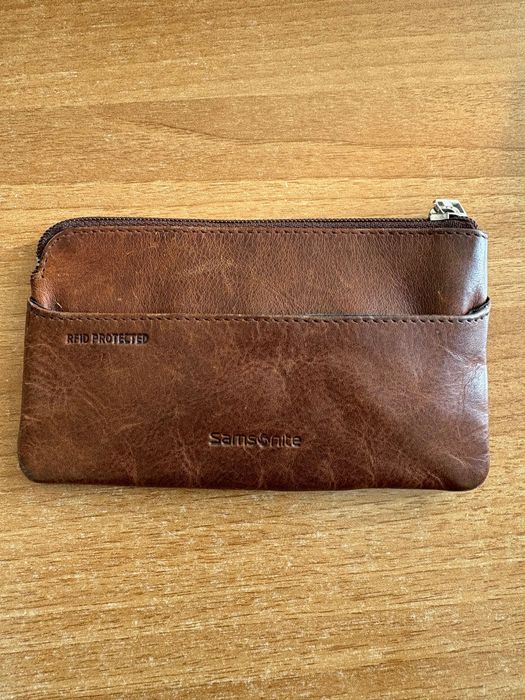 Port chei Samsonite piele maro