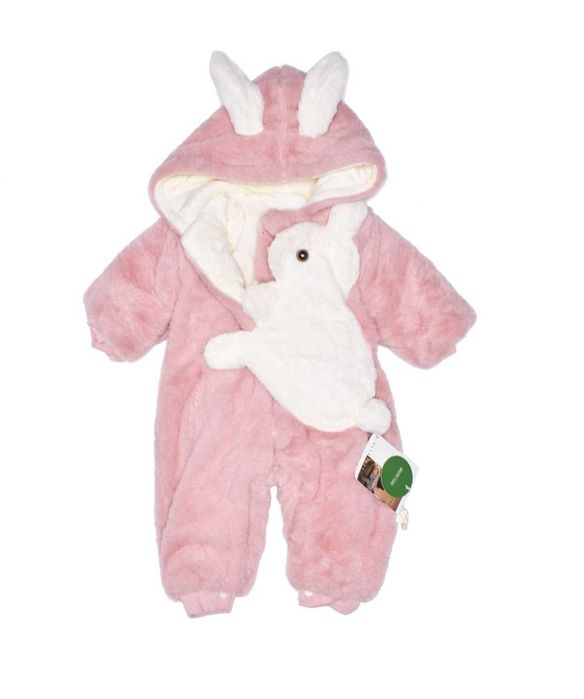 Salopeta de iarna 6-9 luni fete copii bebelusi groasa blanita