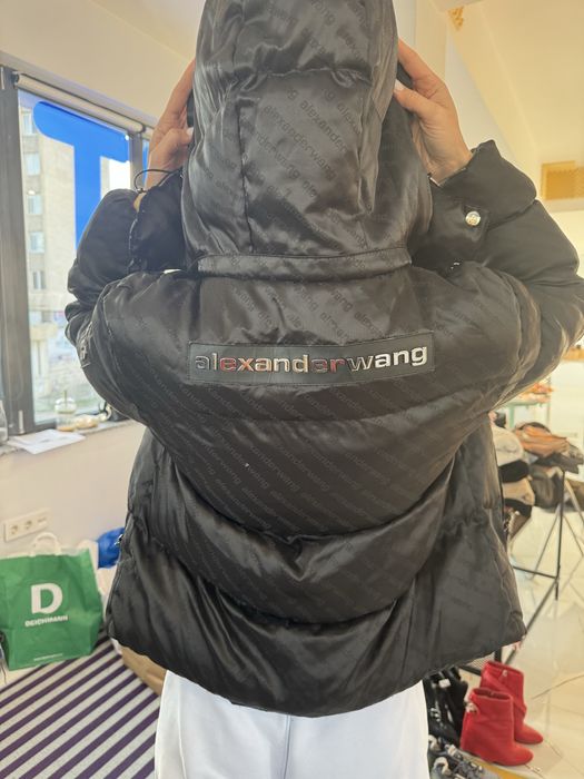 Черно зимно яке с качулка