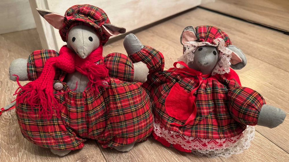 Двойка винтидж Коледни мишлета– Норвегия.