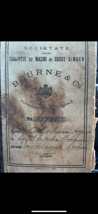 Masina cusut Singer an 1930