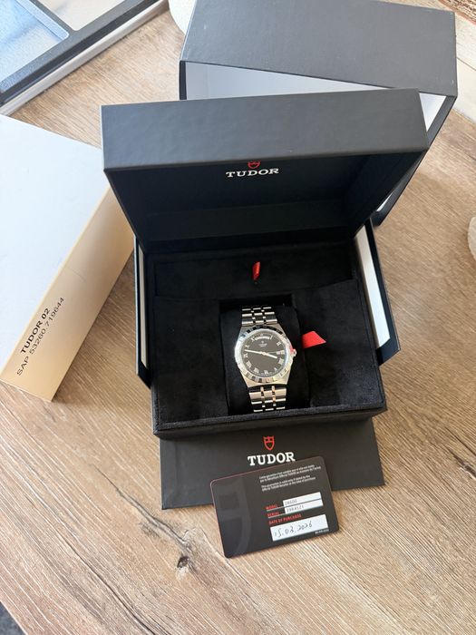 Tudor Royal 41 Day-Date Black – Garanție 5 Ani