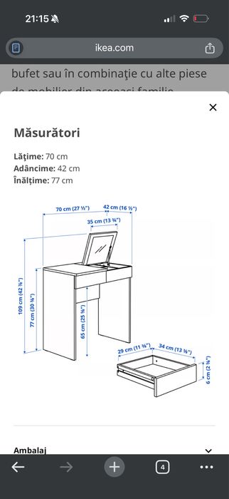 Brimnes - Masuta IKEA