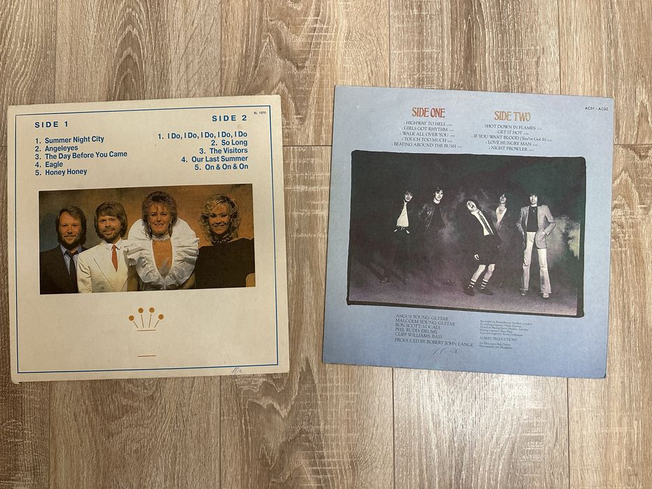 Виниловые пластинки AC/DC, ABBA